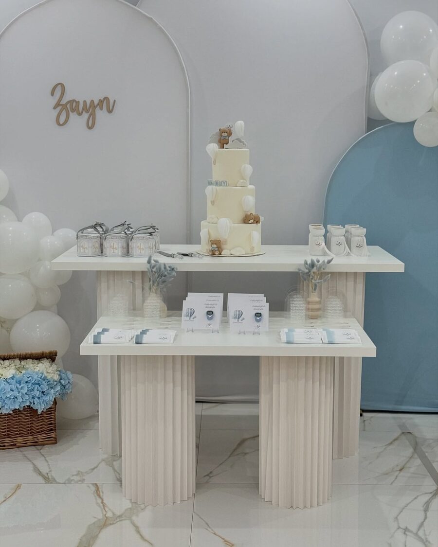 Baby shower dessert display